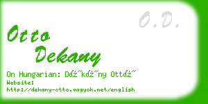 otto dekany business card